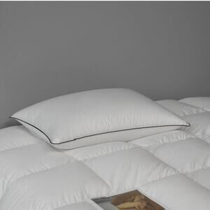 Luxury Premium Feather Down Fiber Pillows Standard Sz Fluffy Bed Pillows‎ 480TC